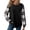 Black -AI10, variant on Women's Long Sleeve Waffle Knit Shirts Striped Crew Neck Fall Layering Piece Tops Basics Winter Casual Pullover Blouses Brown 2XL