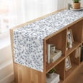 thumbnail image 6 of Table Runners 120 Inches Long Dress Scarves, Blue Leaves Farmhouse Coffee/Dining/Kitchen Table Runner for Living Room, Summer Botanical Elegant Pastoral 13x120 Inch, 6 of 9