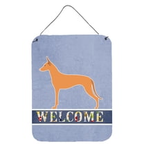 Caroline's Treasures BB5492DS1216 Pharaoh Hound Welcome Wall or Door Hanging Prints, 12x16, multicolor