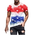 thumbnail image 2 of KeShDi Independence Day 4th Of July Mens T Shirts Men Casual Fashion Printing Round Neck Pullover Fitness Sports Shorts Sleeves T Shirt Blouse Pink XL, 2 of 5