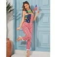 thumbnail image 6 of 250th Anniversary American Flag Bib Overalls for Women 4th of July Outfits(Red White and Blue,M), 6 of 9