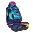 thumbnail image 1 of Wukai Colorful Tropical Leaves Full Set Car Seat Covers with Soft Padding Universal Auto Front Seats Protector and Cushion Mat, 1 of 5