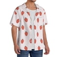 thumbnail image 2 of Pofeuu Strawberry Print Mens Casual Short Sleeve Shirts Beach Summer Spread Collar Pocket Tops Men's Casual Short-sleeved Shirt-XX-Large, 2 of 5