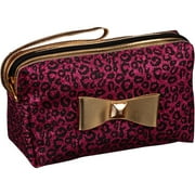Walmart Holiday 2014 Cosmetic Bag, Pink and Black Leopard Print