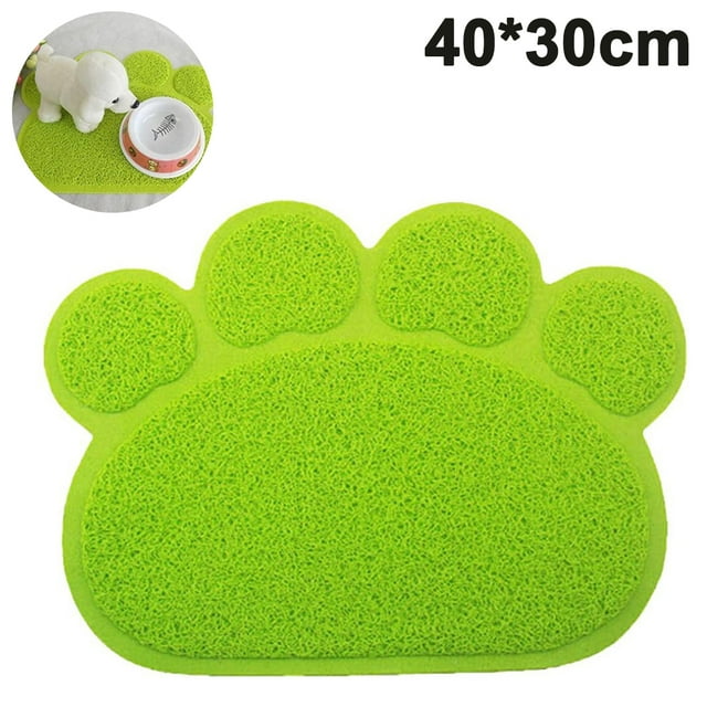 PVC Animal de Compagnie Chien Chat Chiot Chaton Plat Bol Nourriture Eau Napperon Tapis Forme de Patte