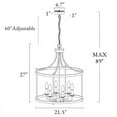 thumbnail image 4 of 21.5" Black and Gold 6-Light Lantern Chandelier with E12 Base for Foyer or Dining Room, 4 of 5