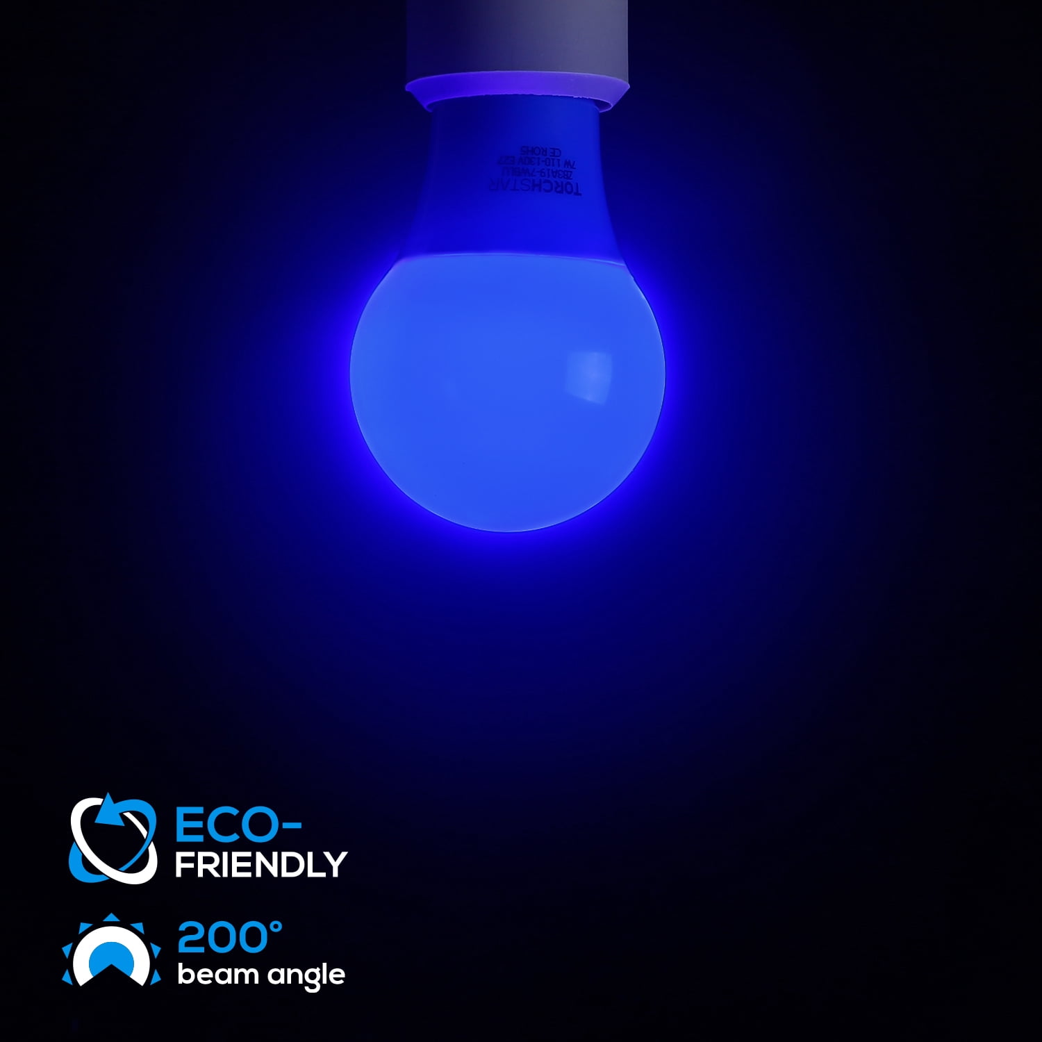 12 Pack Blue LED A19 Colored Light Bulb, 7W, Medium E26 Base, for Outdoor Light Fixture, Floor Lamp, Living Room Decoration