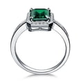 thumbnail image 3 of Classic 1.50 Carat Emerald and Diamond Engagement Ring in White Gold, 3 of 4