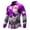 Purple, variant on Christmas T-Shirts for Men Long Sleeve Funny Santa Graphic Button Down Shirts Collared Casual Fall Winter Family Xmas Gift Mens T-Shirts Blue L