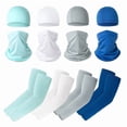 thumbnail image 3 of Camo Bandana Neck Gaiter Set for Sun Protection UV Blocking Cooling Breathable Face Mask Scarf for Men Women Outdoor Sports Motorcycle Hiking Running,White, 3 of 4
