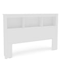thumbnail image 2 of Polifurniture Madison Queen Size Wood Bookcase Headboard, White, 2 of 10