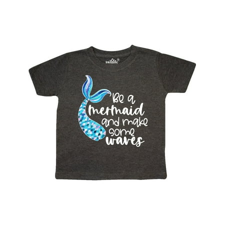 

Inktastic Be a Mermaid and Make Some Waves with Blue Mermaid Tale Gift Toddler Boy or Toddler Girl T-Shirt