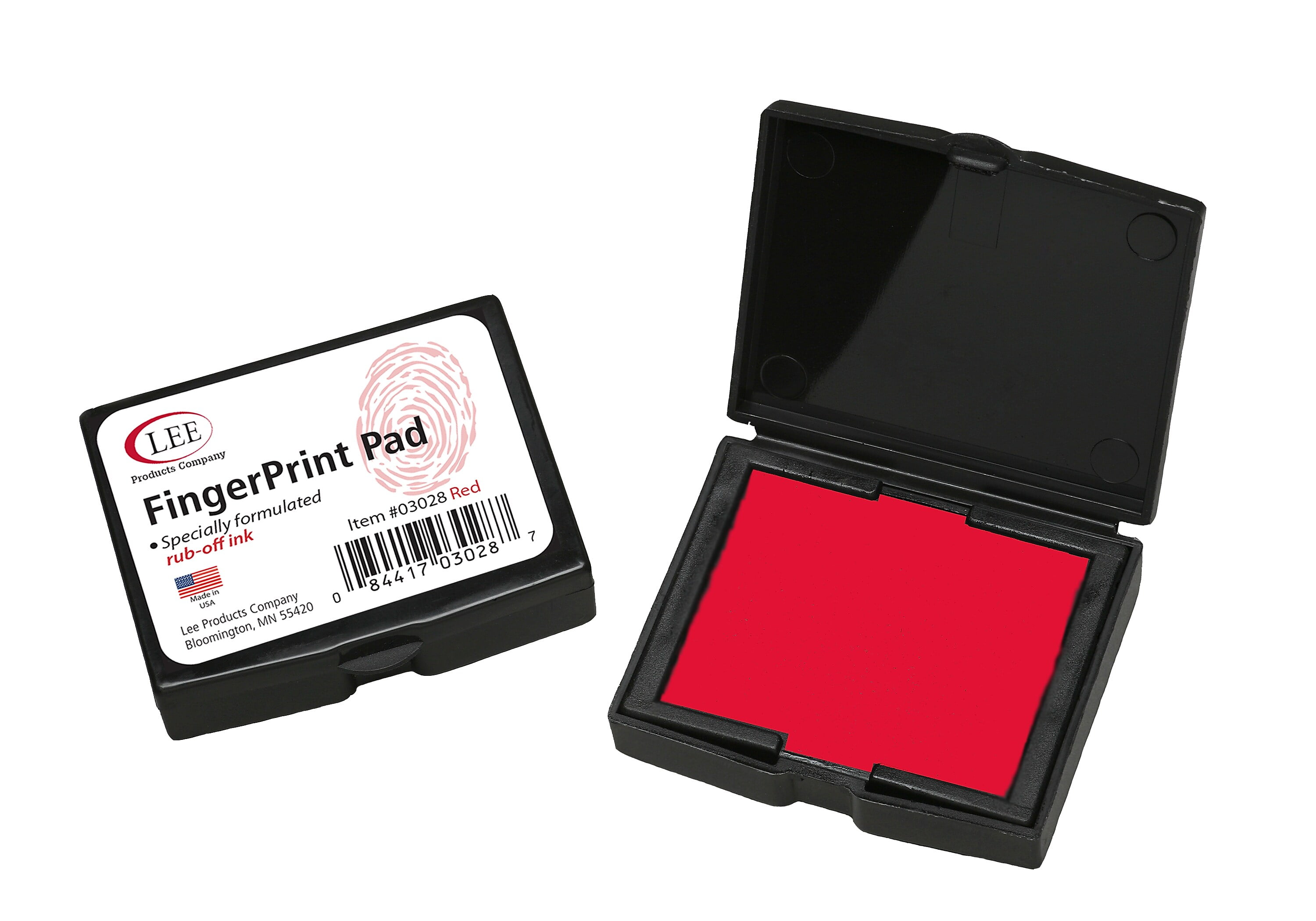 Lee Products Lee Prodcuts Inkless Fingerprint Pad, Red Ink 03028