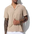 thumbnail image 3 of Camisa Formal Hombre Camisa Casual Manga Corta Arjen Kroos, 3 of 7