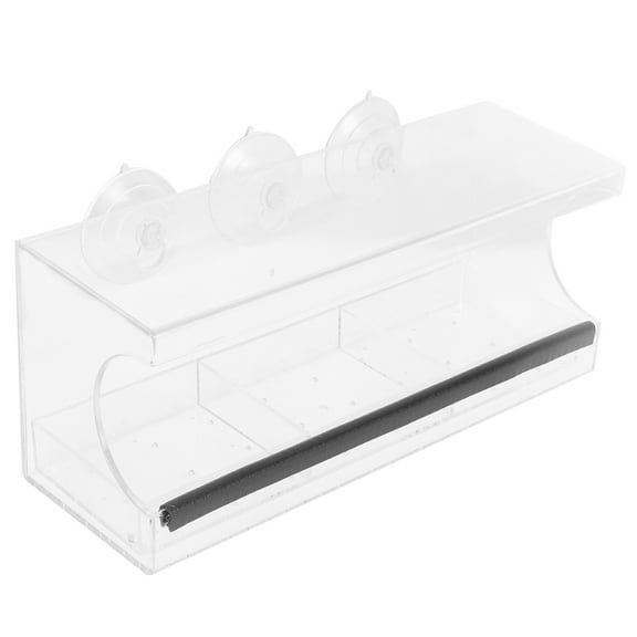 OUNONA 1 Set Acrylic Bird Feeder Box Cage Dispenser for Parrots and Birds