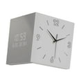 thumbnail image 4 of Reloj de pared de esquina Reloj LED Multifuncional Movimiento de barrido silencioso Luz nocturna No Gris claro, 4 of 9