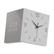 thumbnail image 4 of Reloj de pared de esquina, fácil instalación, luz nocturna silenciosa para el hogar, la oficina y la cocina. Gris claro, 4 of 9