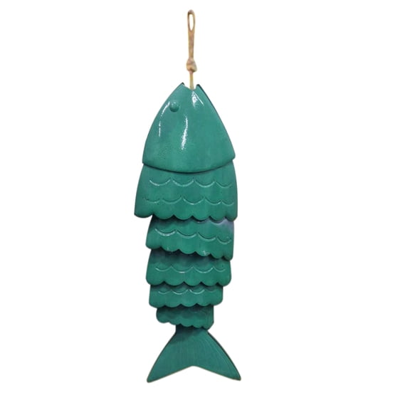 LYINGF Colored Fish Wind Chime, Weather-resistant Hanging for Porch Deck Patio Garden Yard, Artistic Wind Chimes for Beach Decor, Thoughtfully Weighted Design Prevents Tangling, Outdoor Decor