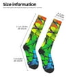 thumbnail image 4 of Fotbe Rainbow Butterflies print Women's Men's Novelty Crew Socks Cotton Socks Knee High Socks for Walking,Running,Nurses,Pregnancy, 4 of 8