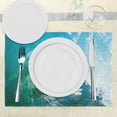 thumbnail image 3 of Ambesonne Ride the Wave Place Mats Set of 4, Wave Surfer Sport, Standard Size, Sky Blue White, 3 of 6