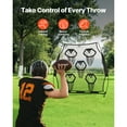 thumbnail image 2 of KFFKFF 6 x 6 ft Football Throwing Practice Net, Training Target Net with 5 Pockets, Durable Knotless Design with Straps and Carry Bag, Enhance Quarterback Throwing Precision, Black, 2 of 9