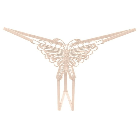 Womens Crotchless Underwear Beige Underwear Women s Sexy Lingerie & Underwear Secy Underwear Woman Funny Thongs One Size