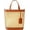Brown, variant on Women Rattan Straw Tote Bags Summer Beach Shoulder Purse and Handbags