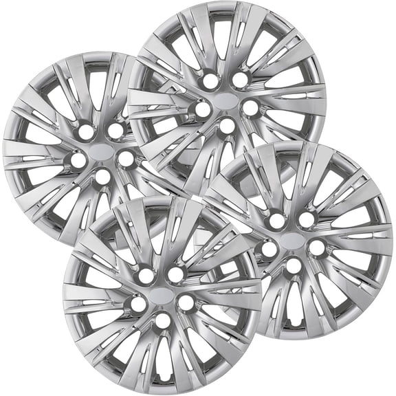 16" Chrome Hubcaps for Toyota Camry / Camry Hybrid 2012 2013 2014 Steel Wheels - Set of 4,Snap-on Design Wheel Rim Covers