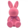 thumbnail image 5 of HIELLFQ Flocked Bunny Easter Decorations with Bow Tie 7.8 Inch Easter Bunny Figurines Cute Table Centerpiece Decor for Easter Spring Home Office Indoor, 5 of 7