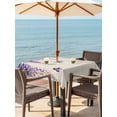 thumbnail image 3 of Outdoor Tablecloth with Umbrella Hole for Patio/Picnic/Party/Camping, Wisteria Waterproof Table Cloth Square Cover Washable, Spring Purple Flowers Butterflies Vintage Beige (60"x 60"), 3 of 8