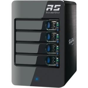 HighPoint RocketStor 6414VS Drive Enclosure Tower - 4 x HDD Supported - 4 x Total Bay - 4 x 2.5
