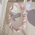 thumbnail image 1 of Cuna portátil de punto para bebé, cuna con almohada, nido de dormir para recién nacido, cuna de viaje, parachoques extraíble y lavable, 0-24 meses Fivean unisex, 1 of 2