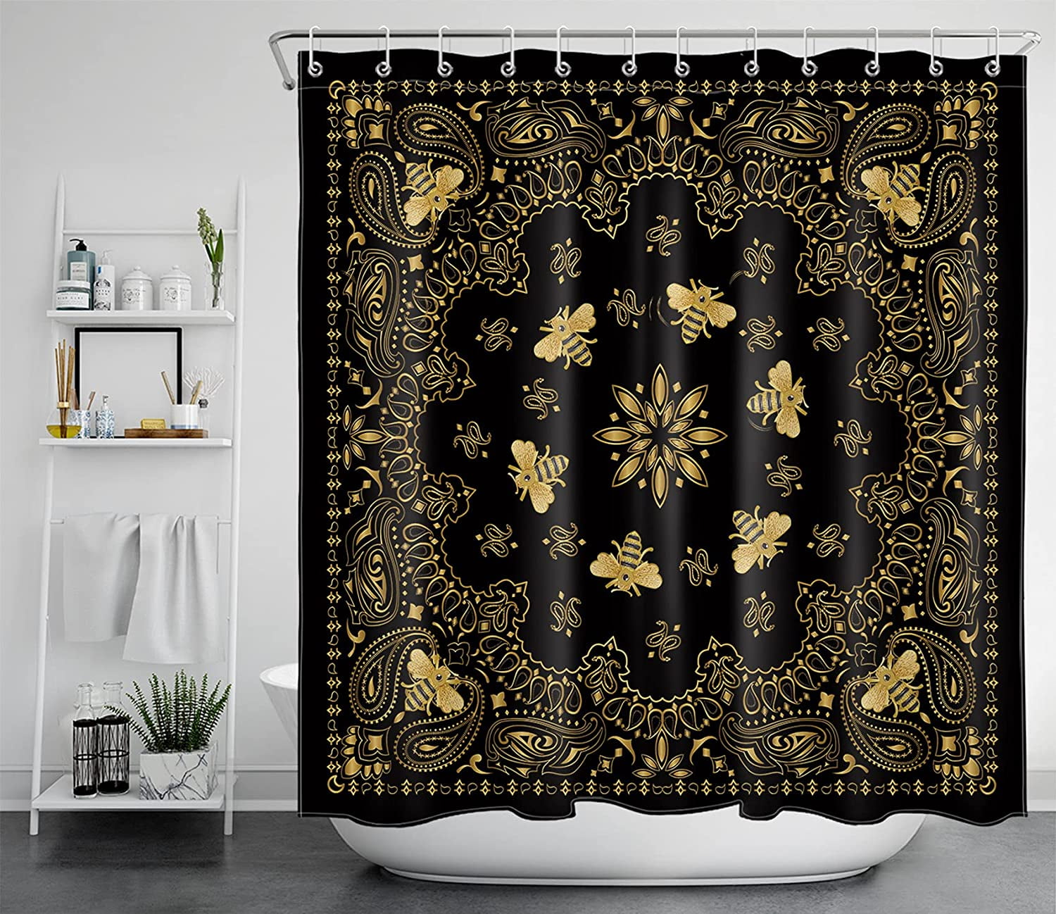 Beautiful Mandala Pattern Custom Decor Waterproof Fabric Shower Curtain 72x72" 