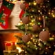 thumbnail image 4 of Juego de adornos de árbol de Navidad de terciopelo 100pc | Decoraciones colgantes de bolas rojas | Terciopelo de lujo suave, 0,6x12,5 cm | Fácil fijación de gancho | Decoración festiva para árboles,, 4 of 8