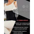 thumbnail image 3 of Waist Trainer for Women Sauna Waist Trimmer Corset Cincher Underbust Sweat Body Shaper Long Torso Adjustable Size XXXL, 3 of 4