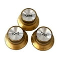 thumbnail image 1 of 3 Pcs Electric Guitar Top Hat Compatible For Les Paul/SG Speed Control Replacement Knobs Set With Aluminum Top, 1 of 9