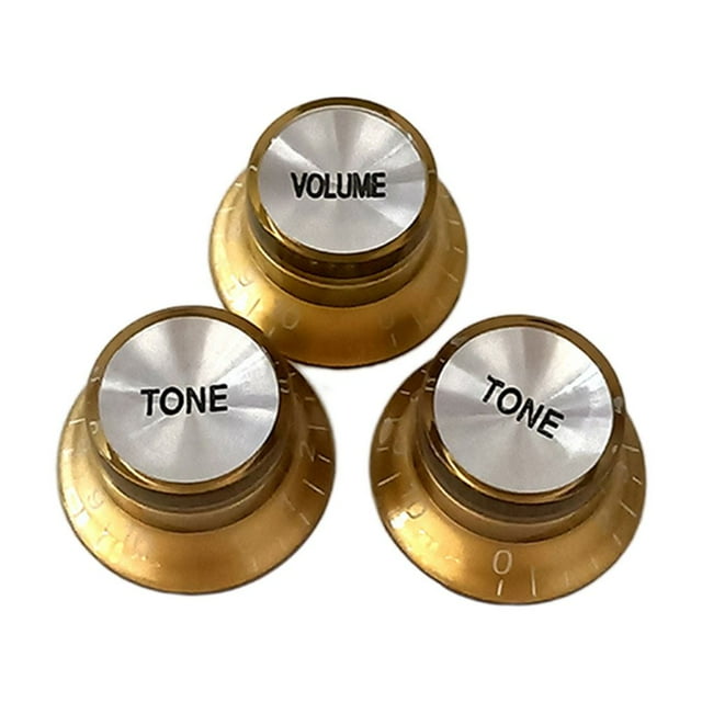3 Pcs Electric Guitar Top Hat Compatible For Les Paul/SG Speed Control Replacement Knobs Set With Aluminum Top