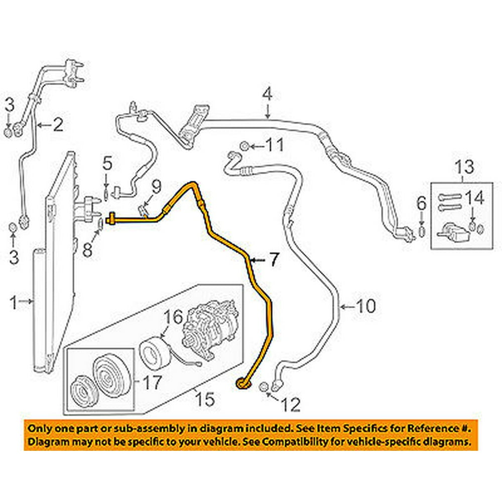 Ram CHRYSLER OEM 1416 2500 AC A/C Air ConditionerDischarge Line