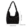 thumbnail image 4 of Bolso Hombro Con Fresas para Mujer Bolso Informal Pana para Mujer (negro), 4 of 9