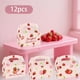 thumbnail image 1 of 12 cajas de regalo para fiestas de fresas, cajas de dulces de frutas, de regalo, de papel plegables para decoración, cumpleaños y aniversario., 1 of 8