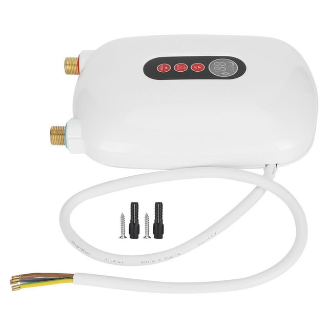 Chauffe-eau 6500W, Chauffe-Eau Sans Réservoir Chauffe-Eau Sans Réservoir Chauffe-Eau Électrique pour Salle de Bain Cuisine Blanc