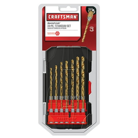 UPC 051667643147 product image for Craftsman Titanium Drill Bit Set 14 pc. Split Point Multi Purpose 64314 | upcitemdb.com