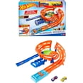 thumbnail image 1 of Hot Wheels Whip Around Raceway, 2 Toy Cars in 1:64 Scale, Storage - Walmart Exclusive, 1 of 7