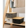 thumbnail image 4 of 6 Pack Plastic Storage Bins with  Lids for Pantry, Closet, Office, Home Organization, 4 of 6