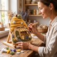 thumbnail image 5 of Linnome Whimsical Village Fabric Poke Art Kit Cottage No-Sew - Punch Needle Craft Set with 6 Styles & Guide - Relaxing Handmade Home Decor Craft Activity for Adults Beginners, 5 of 8