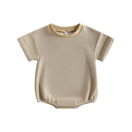 

Musuos Baby Boys Girls Waffle Romper Onesie Bodysuit Tops