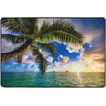 thumbnail image 3 of GZHJMY Beautiful Sunrise Ocean Area Rug 4'x6', Hawaii Palm Tree Polyester Area Rug Mat for Living Dining Dorm Room Bedroom Home Decorative, 3 of 5
