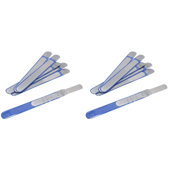 12 Pieces Stainless Steel Nail File Double-Sided Diamond Nail File Metal Nail File Manicure File for Family and Travel,12 x Nail file,Silver