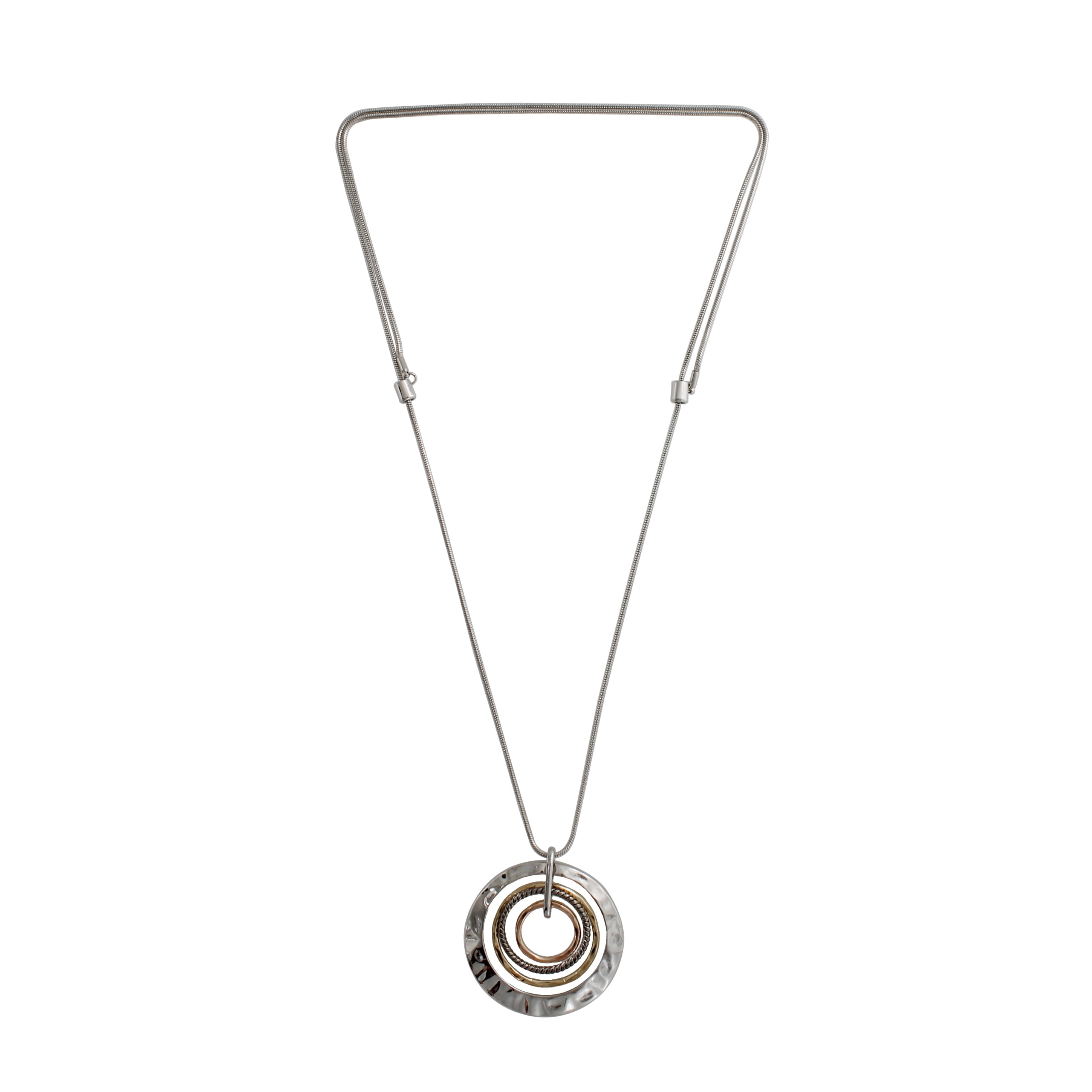 Time And Tru Circle Pendant Necklace