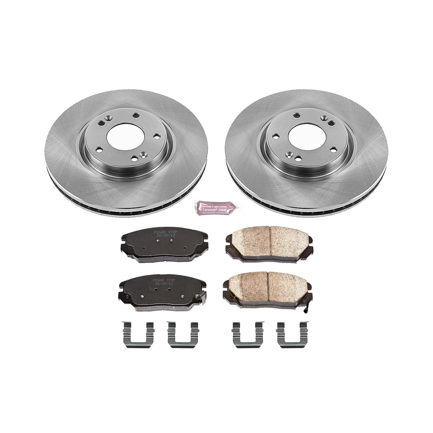 PowerStop Front Stock Replacement Brake Pad and Rotor Kit Fits: HYUNDAI KIA Select Models KOE4646